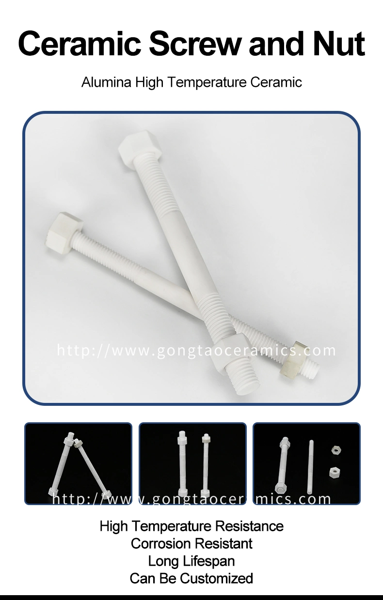 (TZP or PSZ) Zirconium Oxide Ceramic Nuts and Thread Rods